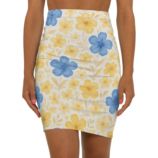 Women's Mid-Waist Pencil Skirt (AOP) | Grafexia