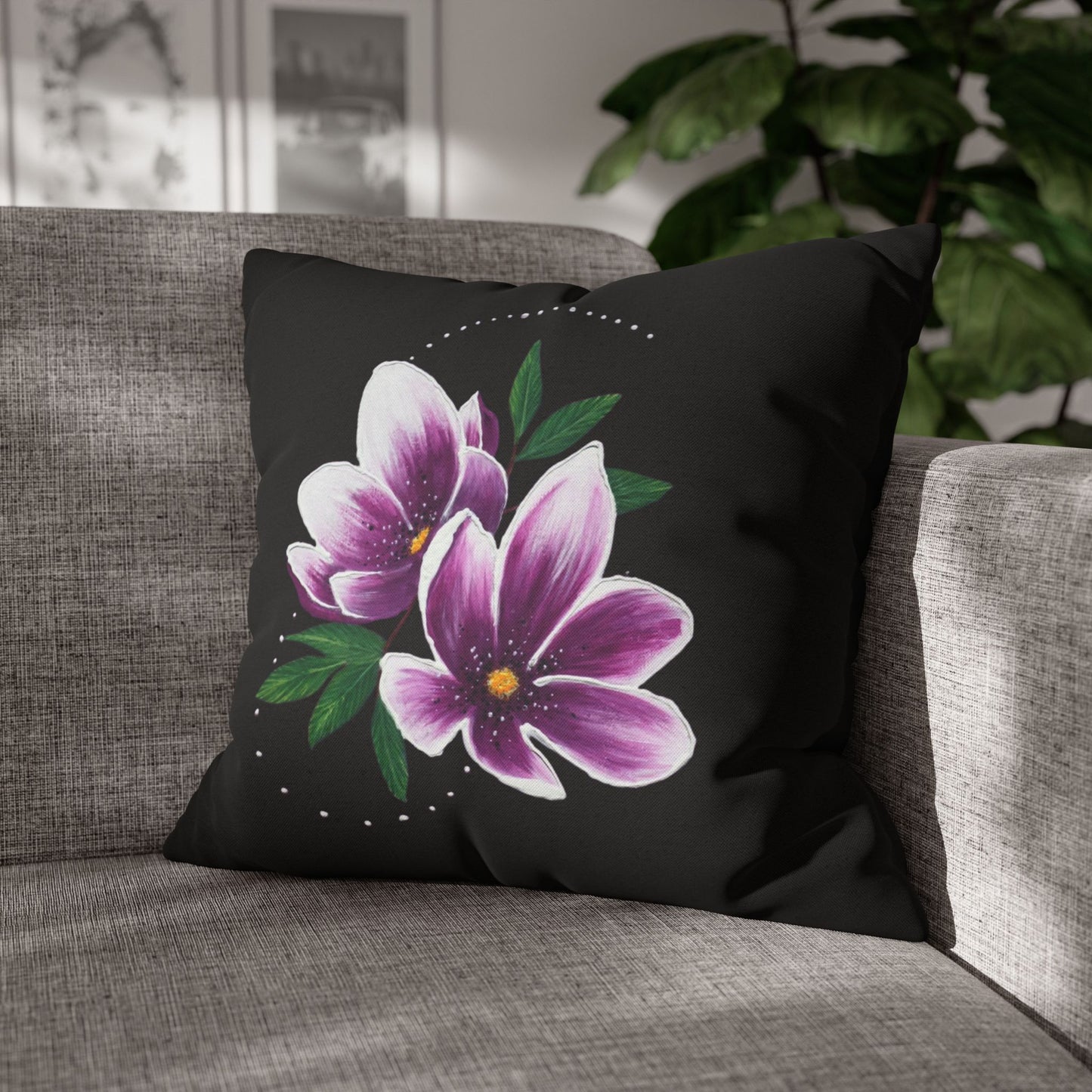 Spun Polyester Square Pillowcase | Grafexia