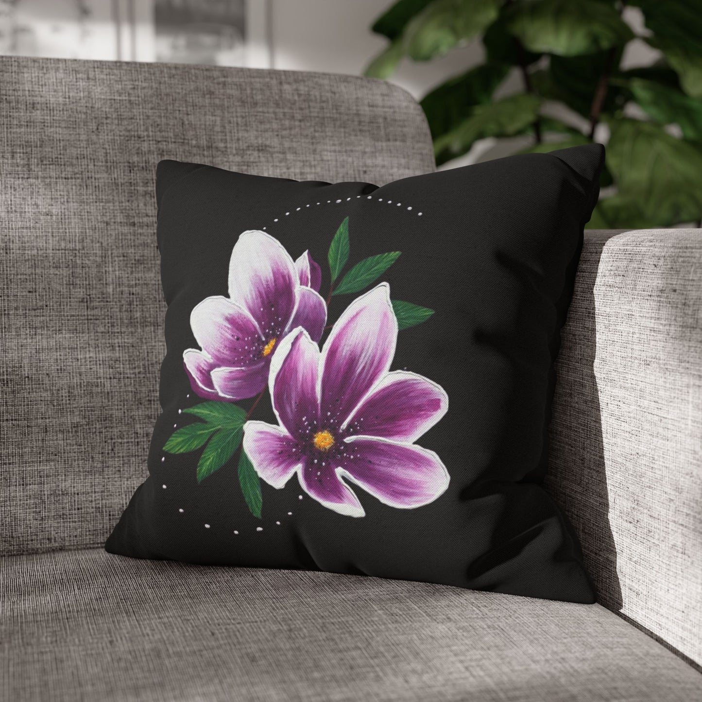 Spun Polyester Square Pillowcase | Grafexia