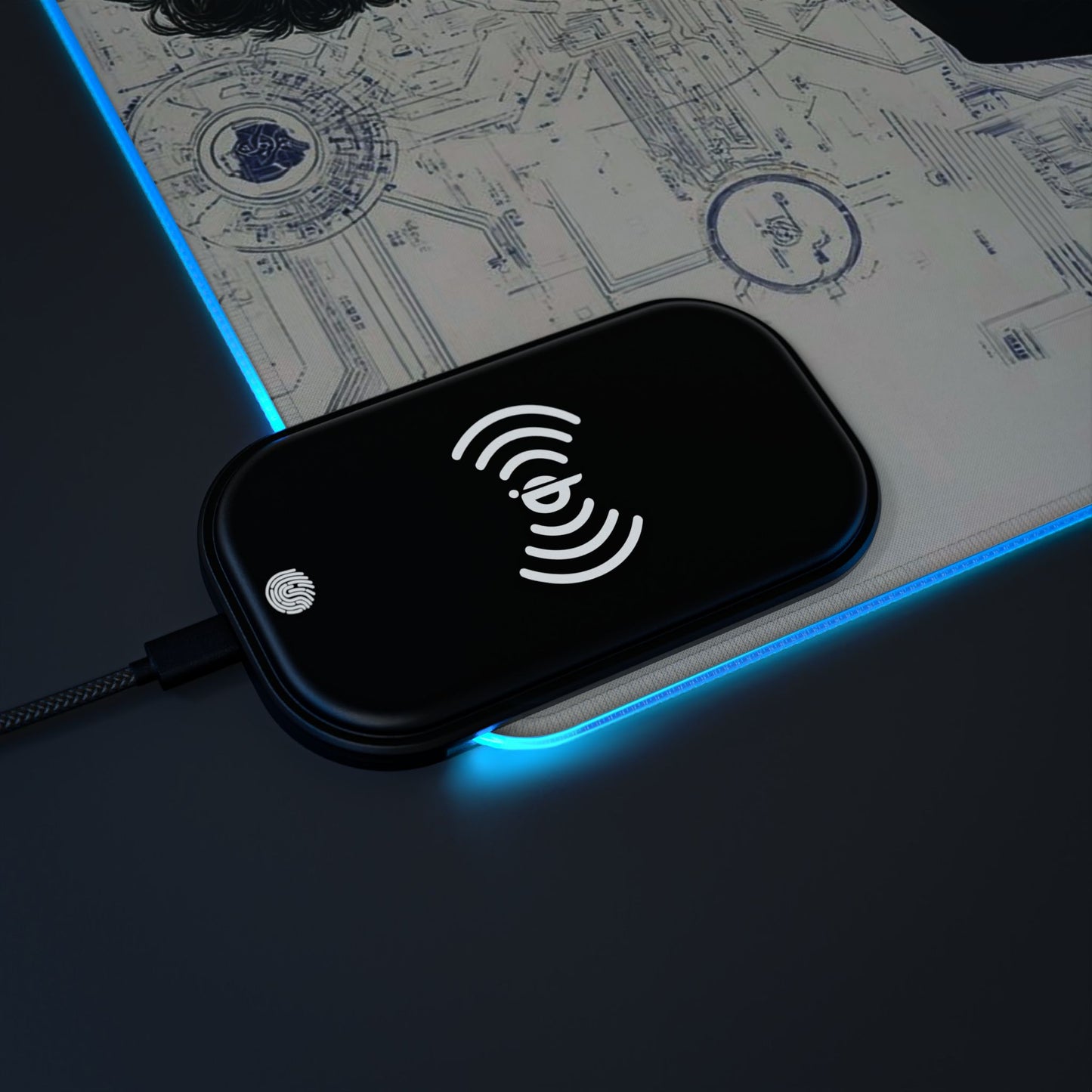 LED Gaming Mouse Pad, Wireless Charging | Grafexia