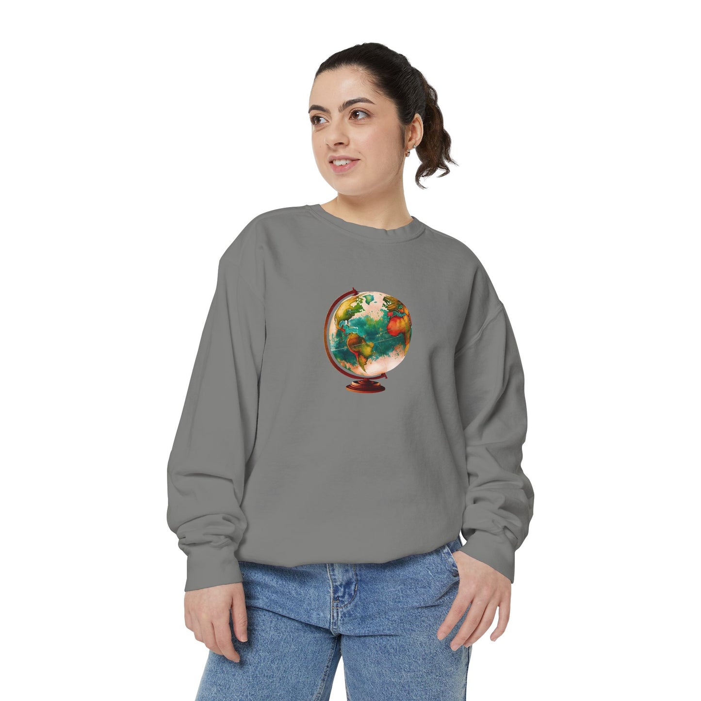 SoftHue Comfort Unisex Garment-Dyed Sweatshirt| Grafexia