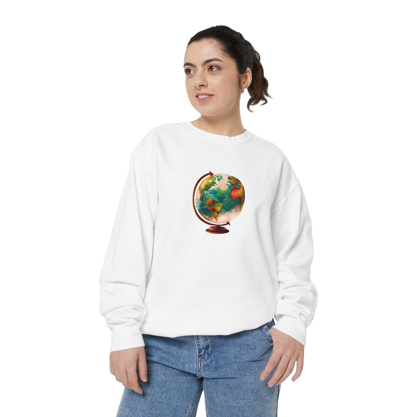 SoftHue Comfort Unisex Garment-Dyed Sweatshirt| Grafexia